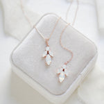 Delicate crystal bridal backdrop necklace - JOYCE