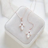 Delicate crystal bridal backdrop necklace - JOYCE