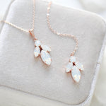Delicate crystal bridal backdrop necklace - JOYCE