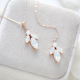 Delicate crystal bridal backdrop necklace - JOYCE