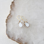 Delicate crystal drop bridal earrings - GIGI - Treasures by Agnes