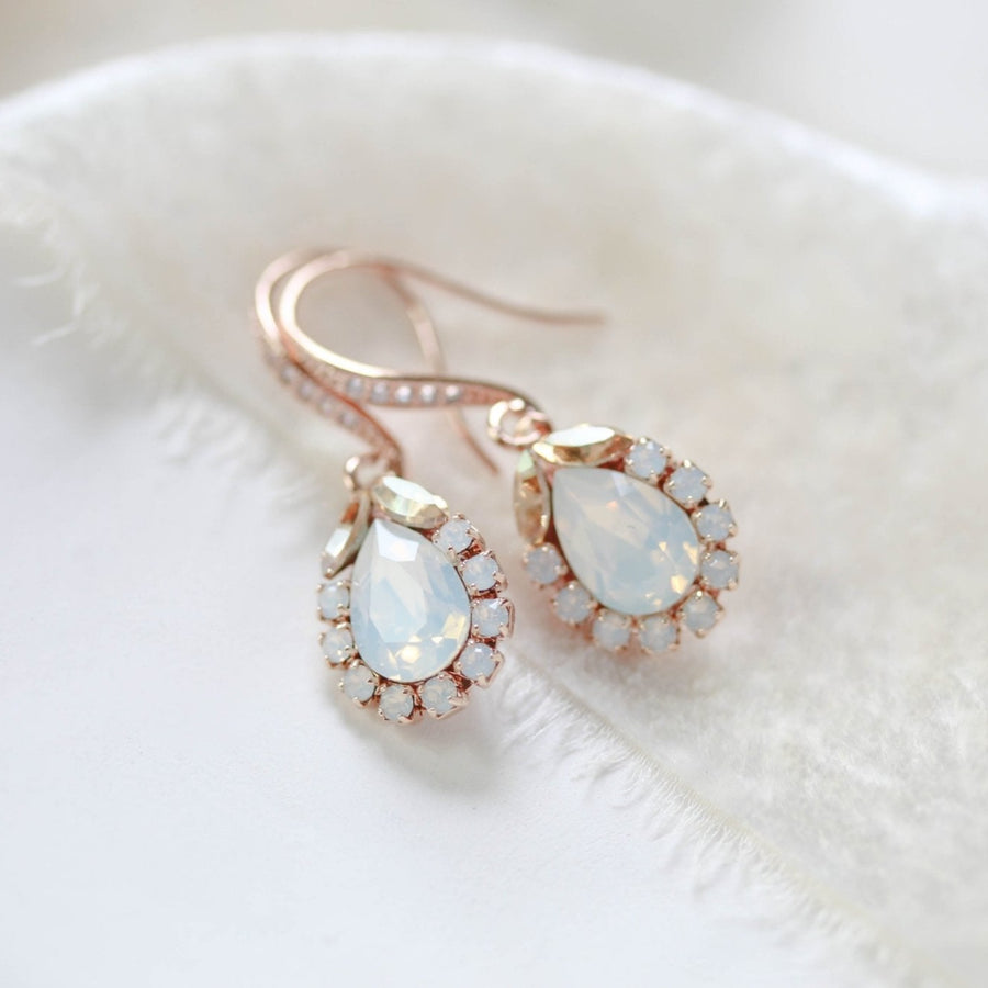 Delicate crystal drop bridal earrings - GIGI - Treasures by Agnes