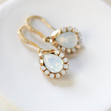 Delicate crystal drop bridal earrings - GIGI - Treasures by Agnes