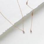 Delicate cubic zirconia Bridal backdrop necklace - KHLOE - Treasures by Agnes
