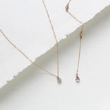 Delicate cubic zirconia Bridal backdrop necklace - KHLOE - Treasures by Agnes