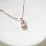 Delicate cubic zirconia Bridal backdrop necklace - KHLOE - Treasures by Agnes