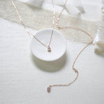 Delicate cubic zirconia Bridal backdrop necklace - KHLOE - Treasures by Agnes