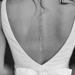 Delicate cubic zirconia Bridal backdrop necklace - KHLOE - Treasures by Agnes