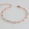 Delicate cubic zirconia rose gold Bridal or Bridesmaid tennis bracelet - KAYLA - Treasures by Agnes