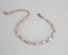 Delicate cubic zirconia rose gold Bridal or Bridesmaid tennis bracelet - KAYLA - Treasures by Agnes