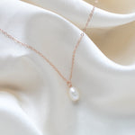 Delicate pearl drop necklace - DEMI - Treasures by Agnes