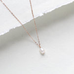 Delicate pearl drop necklace - DEMI - Treasures by Agnes