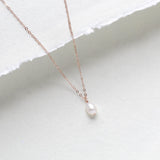 Delicate pearl drop necklace - DEMI - Treasures by Agnes