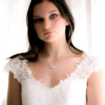 Delicate Rose gold Bridal backdrop necklace - JOSIE - Treasures by Agnes