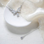 Delicate Rose gold Bridal backdrop necklace - JOSIE - Treasures by Agnes