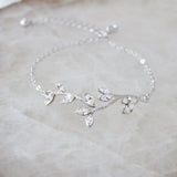 Delicate Rose gold bridal bracelet with Swarovski crystals - JOY - Treasures by Agnes