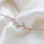 Delicate Rose gold bridal bracelet with Austrian crystals - JOY - Treasures by Agnes