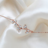 Delicate Rose gold bridal bracelet with Austrian crystals - JOY - Treasures by Agnes