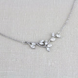 Delicate Rose gold Bridal or Bridesmaid necklace with Swarovski crystals - JOY - Treasures by Agnes