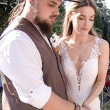 Delicate Rose gold Bridal or Bridesmaid necklace with Swarovski crystals - JOY - Treasures by Agnes