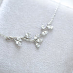 Delicate Rose gold Bridal or Bridesmaid necklace with Swarovski crystals - JOY - Treasures by Agnes