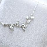 Delicate Rose gold Bridal or Bridesmaid necklace with Swarovski crystals - JOY - Treasures by Agnes