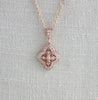 Delicate rose gold bridal pendant necklace - ADDIA - Treasures by Agnes