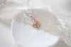 Delicate rose gold bridal pendant necklace - ADDIA - Treasures by Agnes