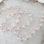 Delicate rose gold cubic zirconia bridal necklace - LAUREN - Treasures by Agnes