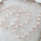 Delicate rose gold cubic zirconia bridal necklace - LAUREN - Treasures by Agnes