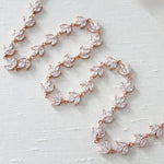 Delicate rose gold cubic zirconia bridal necklace - LAUREN - Treasures by Agnes