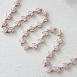Delicate rose gold cubic zirconia bridal necklace - LAUREN - Treasures by Agnes