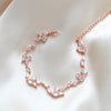 Delicate Rose gold CZ Bridal tennis bracelet - THALIA - Treasures by Agnes