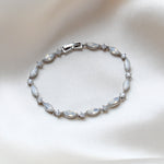 Delicate Rose gold tennis bracelet with marquise stones - LIV - Treasures by Agnes