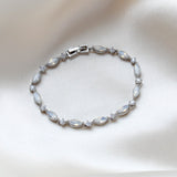 Delicate Rose gold tennis bracelet with marquise stones - LIV - Treasures by Agnes