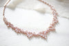 Elegant Rose gold bridal cubic zirconia necklace - EMERSON