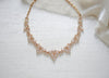 Elegant Rose gold bridal cubic zirconia necklace - EMERSON