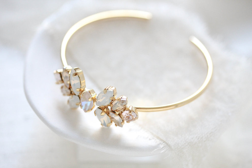 FAITH Gold open bangle bracelet for bride