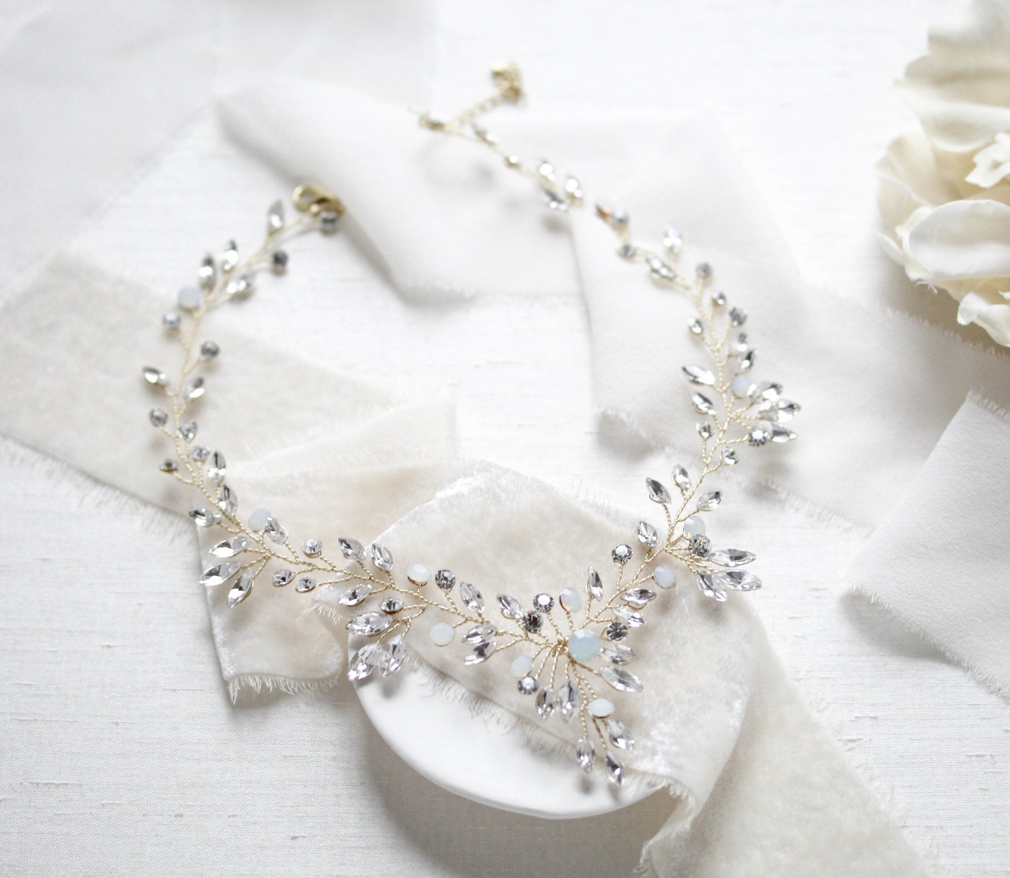 Crystal vine Bridal necklace - Fiona 