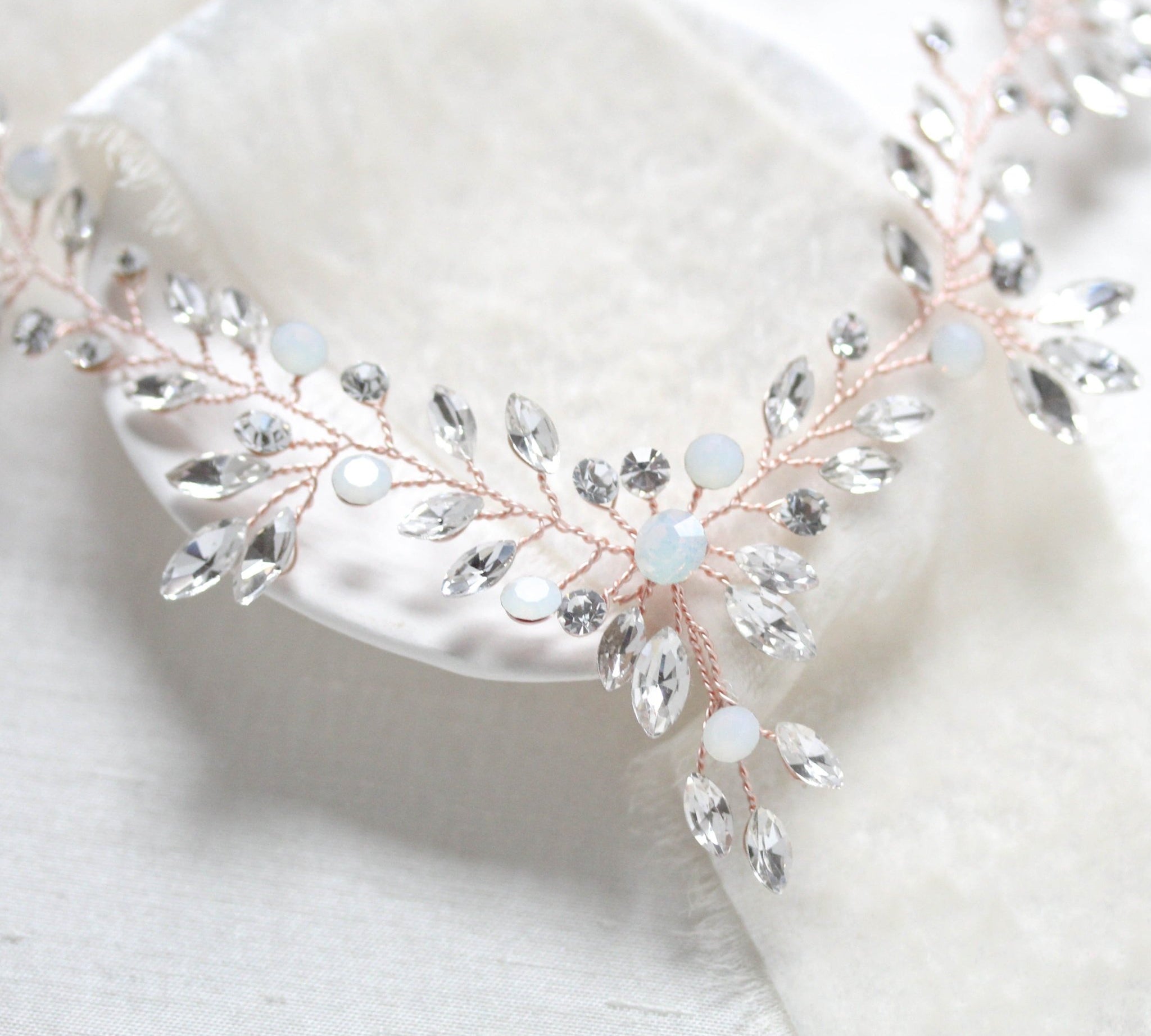 Crystal vine Bridal necklace - Fiona 