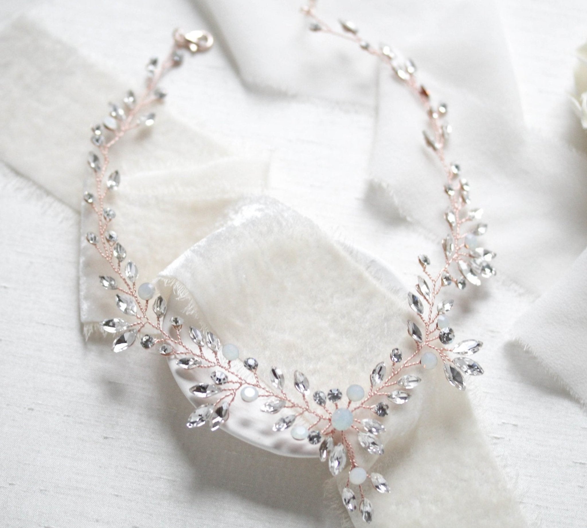 Crystal vine Bridal necklace - Fiona 