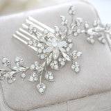 Floral Bridal hair comb - TERESA - Treasures by Agnes