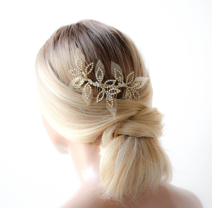Floral Bridal hair comb - WILLOW - Treasures by Agnes