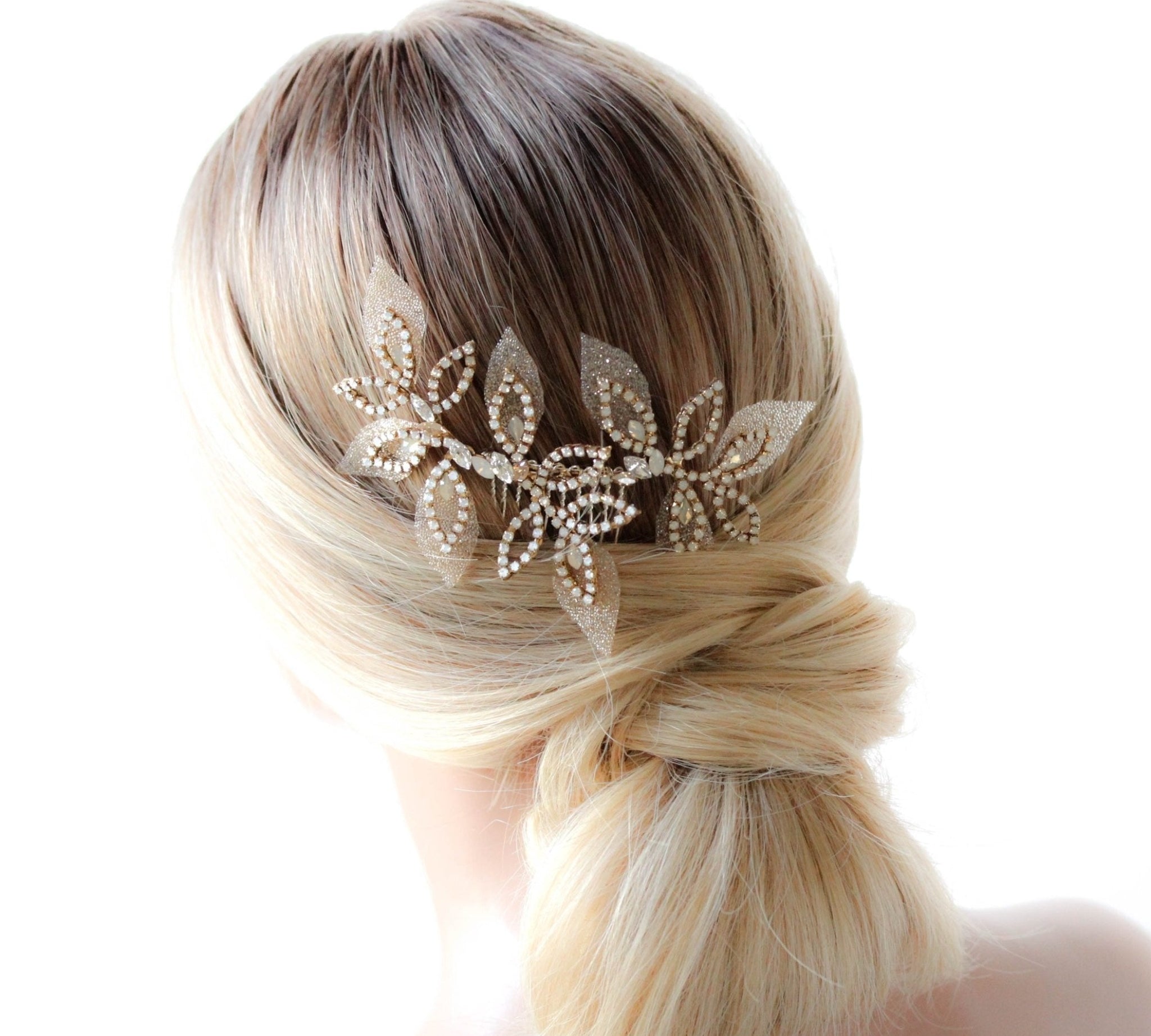 Floral Bridal hair comb - WILLOW - Treasures by Agnes
