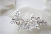 Swarovski crystal floral hair comb with freshwater pearls - AMINA - Treasures by Agnes