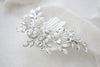 Swarovski crystal floral hair comb with freshwater pearls - AMINA - Treasures by Agnes