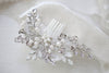 Swarovski crystal floral hair comb with freshwater pearls - AMINA - Treasures by Agnes