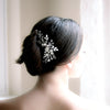 Swarovski crystal floral hair comb with freshwater pearls - AMINA - Treasures by Agnes