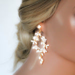 Floral pearl earrings for bride - LOLITA - Treasures by Agnes