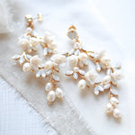 Floral pearl earrings for bride - LOLITA - Treasures by Agnes